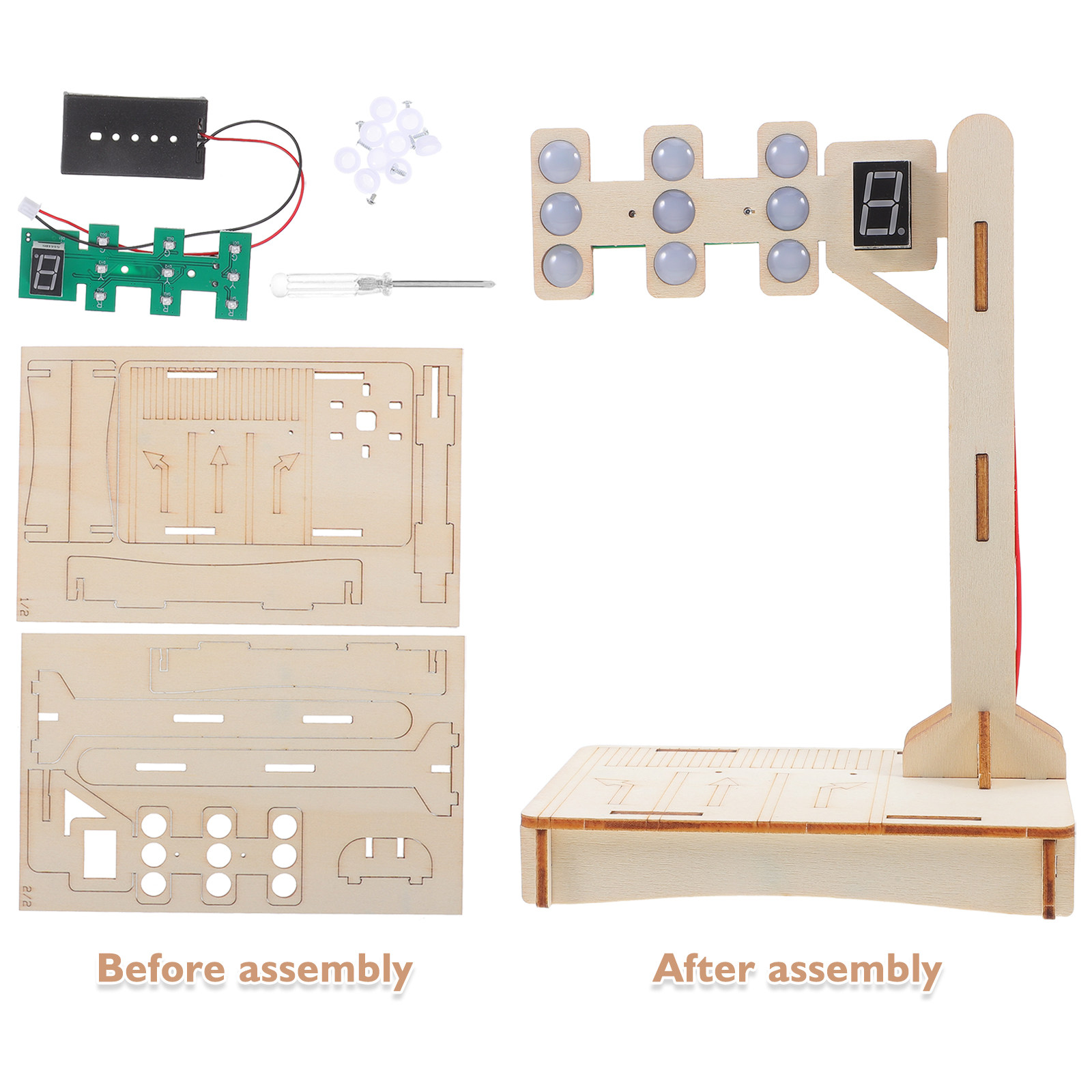 1Set Traffic Signal Science Ki - Science Project Diy recension och pris