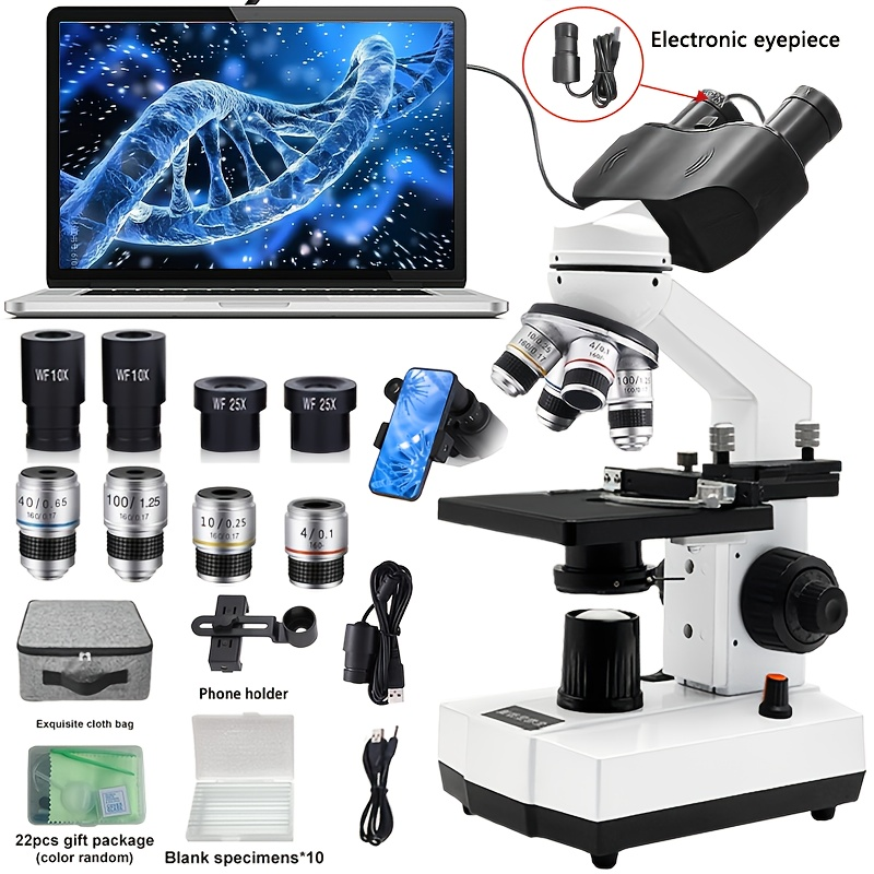 Professional LED Binocular Mic - Microscope Compound 40X recension och pris