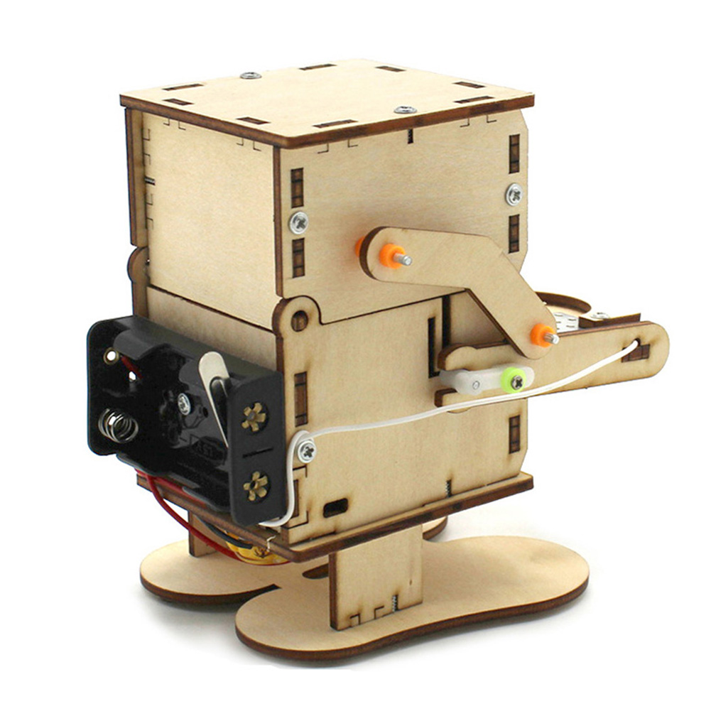 Wooden Assemble DIY Robot Eati - Science Project Diy recension och pris