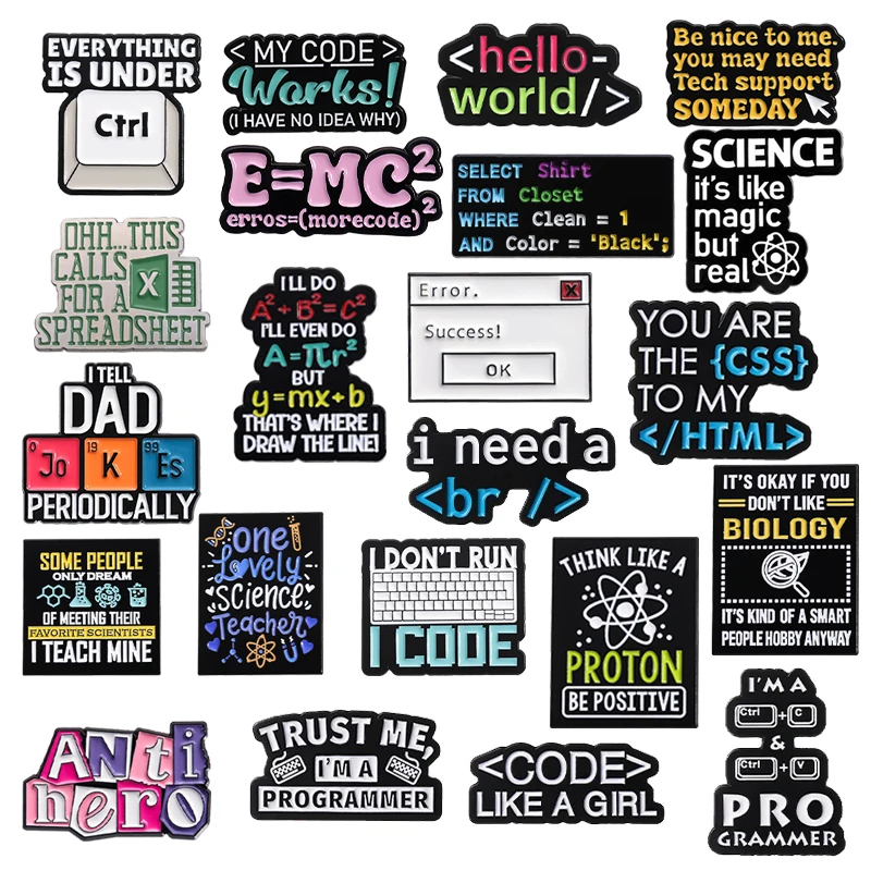 Program Code Sets Enamel Pins  - Science Bob recension och pris