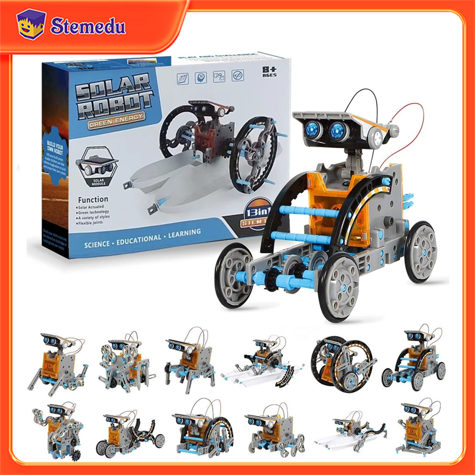 13 in 1 Solar Powered Robot Sc - Science Toys Diy recension och pris